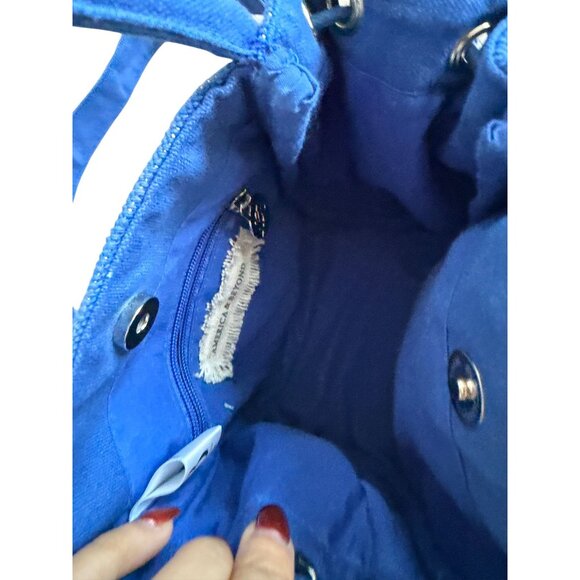 AMERICA & BEYOND Blue Beaded Floral Satchel Crossbody Bag - Picture 8 of 12